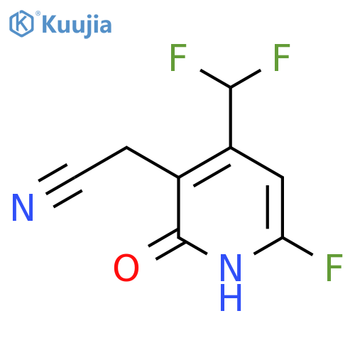4-(Difluoromethyl)-6-fluoro-2-hydroxypyridine-3-acetonitrile structure