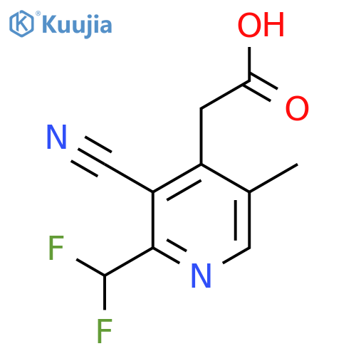 3-Cyano-2-(difluoromethyl)-5-methylpyridine-4-acetic acid structure