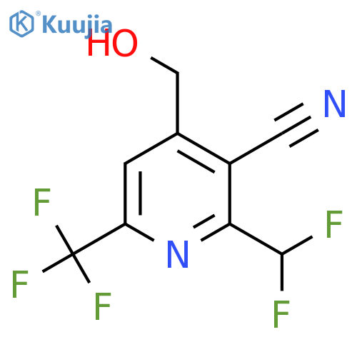 3-Cyano-2-(difluoromethyl)-6-(trifluoromethyl)pyridine-4-methanol structure