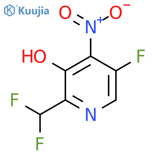 2-(Difluoromethyl)-5-fluoro-3-hydroxy-4-nitropyridine structure