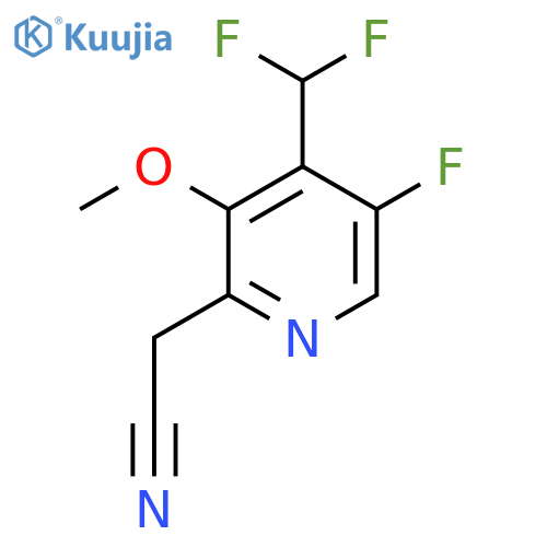 4-(Difluoromethyl)-5-fluoro-3-methoxypyridine-2-acetonitrile structure