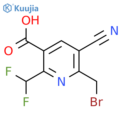 2-(Bromomethyl)-3-cyano-6-(difluoromethyl)pyridine-5-carboxylic acid structure