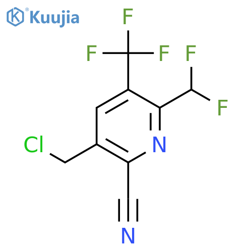 3-(Chloromethyl)-2-cyano-6-(difluoromethyl)-5-(trifluoromethyl)pyridine structure