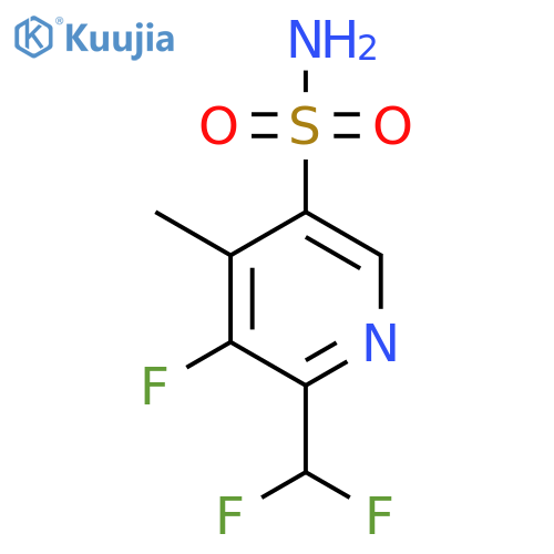 2-(Difluoromethyl)-3-fluoro-4-methylpyridine-5-sulfonamide structure