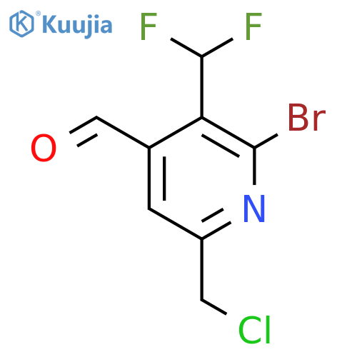 2-Bromo-6-(chloromethyl)-3-(difluoromethyl)pyridine-4-carboxaldehyde structure