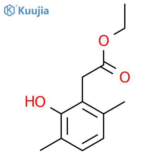 Ethyl 3,6-dimethyl-2-hydroxyphenylacetate structure