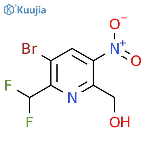 3-Bromo-2-(difluoromethyl)-5-nitropyridine-6-methanol structure