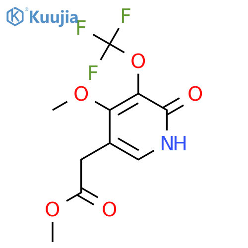 Methyl 2-hydroxy-4-methoxy-3-(trifluoromethoxy)pyridine-5-acetate structure