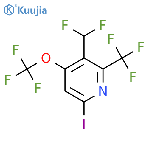 3-(Difluoromethyl)-6-iodo-4-(trifluoromethoxy)-2-(trifluoromethyl)pyridine structure