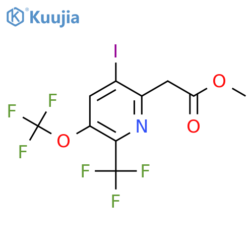 Methyl 3-iodo-5-(trifluoromethoxy)-6-(trifluoromethyl)pyridine-2-acetate structure