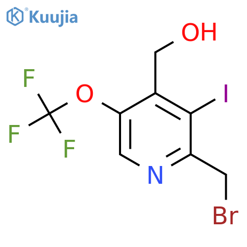 2-(Bromomethyl)-3-iodo-5-(trifluoromethoxy)pyridine-4-methanol structure