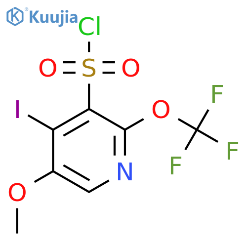 4-Iodo-5-methoxy-2-(trifluoromethoxy)pyridine-3-sulfonyl chloride structure