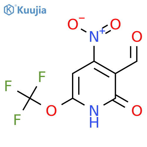2-Hydroxy-4-nitro-6-(trifluoromethoxy)pyridine-3-carboxaldehyde structure