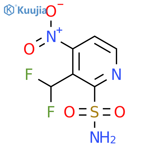 3-(Difluoromethyl)-4-nitropyridine-2-sulfonamide structure