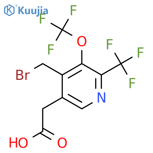 4-(Bromomethyl)-3-(trifluoromethoxy)-2-(trifluoromethyl)pyridine-5-acetic acid structure