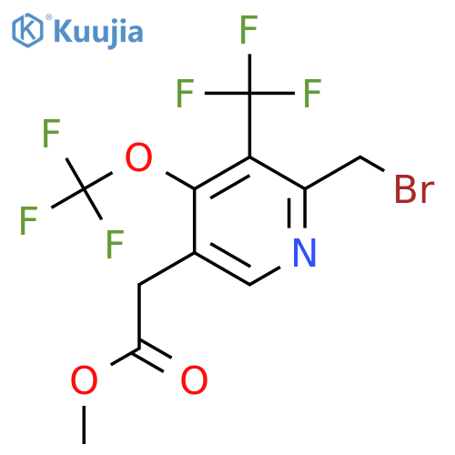 Methyl 2-(bromomethyl)-4-(trifluoromethoxy)-3-(trifluoromethyl)pyridine-5-acetate structure