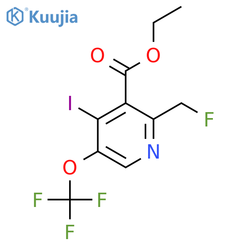 Ethyl 2-(fluoromethyl)-4-iodo-5-(trifluoromethoxy)pyridine-3-carboxylate structure