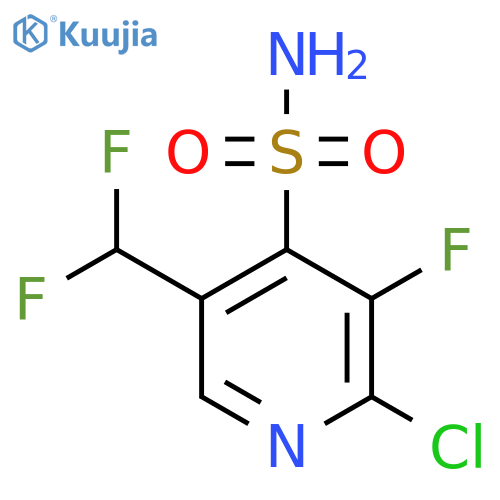 2-Chloro-5-(difluoromethyl)-3-fluoropyridine-4-sulfonamide structure