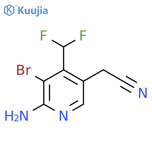 2-Amino-3-bromo-4-(difluoromethyl)pyridine-5-acetonitrile structure