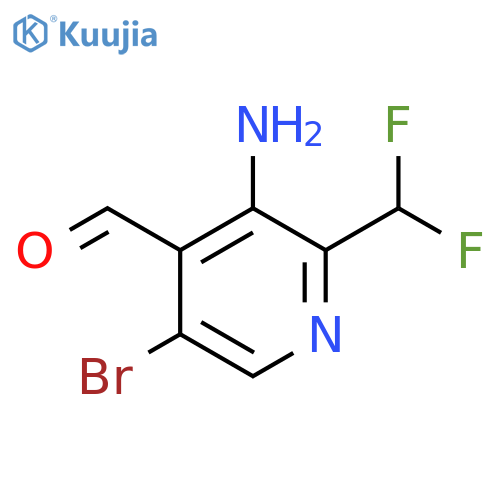 3-Amino-5-bromo-2-(difluoromethyl)pyridine-4-carboxaldehyde structure