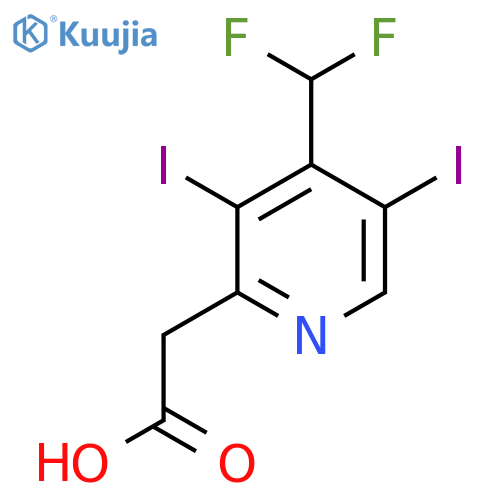 4-(Difluoromethyl)-3,5-diiodopyridine-2-acetic acid structure