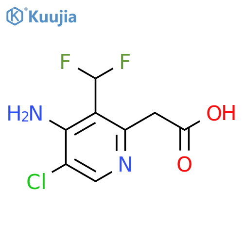 4-Amino-5-chloro-3-(difluoromethyl)pyridine-2-acetic acid structure