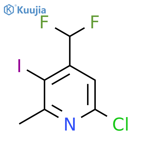 6-Chloro-4-(difluoromethyl)-3-iodo-2-methylpyridine structure
