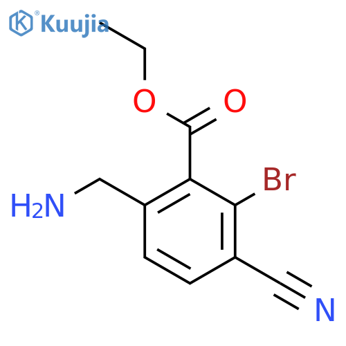 Ethyl 6-aminomethyl-2-bromo-3-cyanobenzoate structure