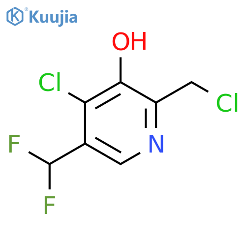 4-Chloro-2-(chloromethyl)-5-(difluoromethyl)-3-hydroxypyridine structure
