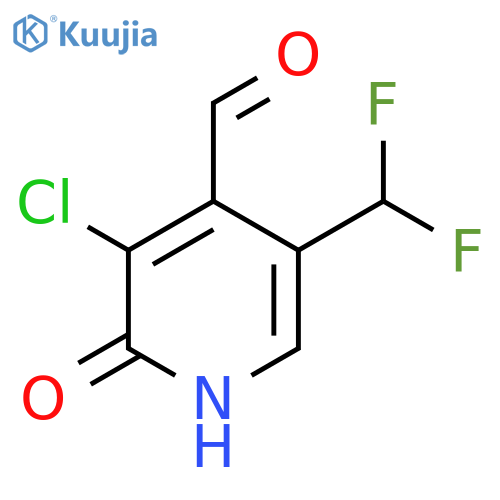 3-Chloro-5-(difluoromethyl)-2-hydroxypyridine-4-carboxaldehyde structure
