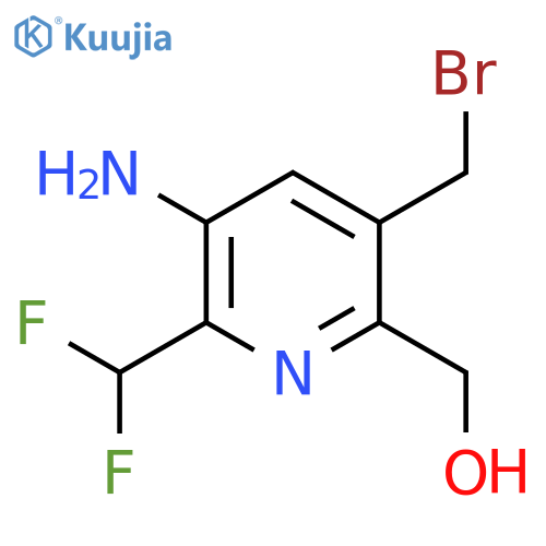 3-Amino-5-(bromomethyl)-2-(difluoromethyl)pyridine-6-methanol structure