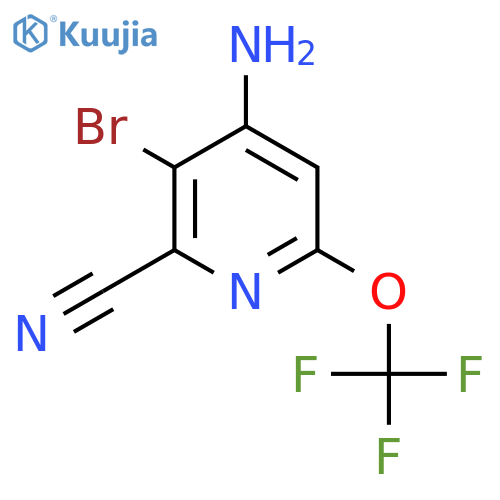 4-Amino-3-bromo-2-cyano-6-(trifluoromethoxy)pyridine structure