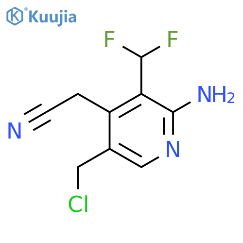2-Amino-5-(chloromethyl)-3-(difluoromethyl)pyridine-4-acetonitrile structure