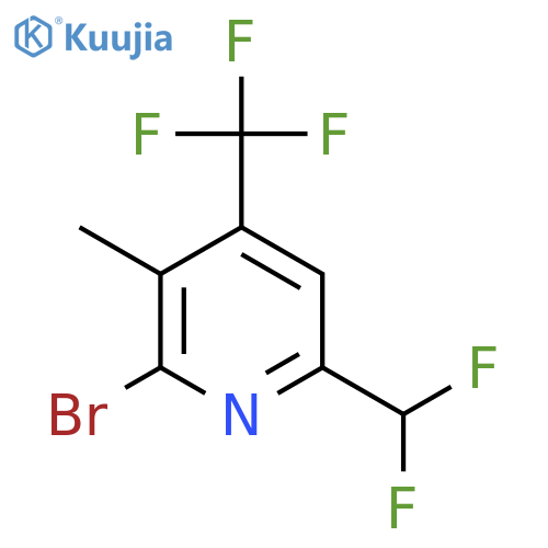 2-Bromo-6-(difluoromethyl)-3-methyl-4-(trifluoromethyl)pyridine structure