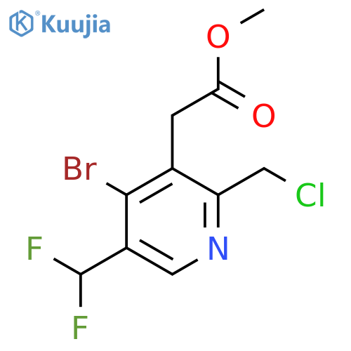 Methyl 4-bromo-2-(chloromethyl)-5-(difluoromethyl)pyridine-3-acetate structure