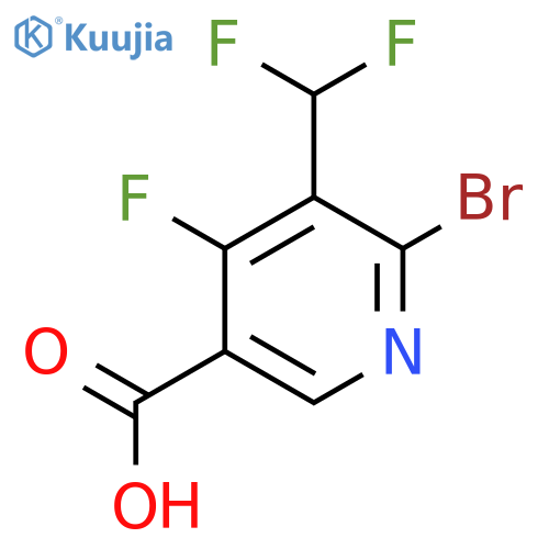 2-Bromo-3-(difluoromethyl)-4-fluoropyridine-5-carboxylic acid structure