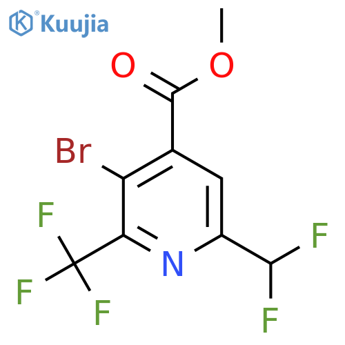 Methyl 3-bromo-6-(difluoromethyl)-2-(trifluoromethyl)pyridine-4-carboxylate structure