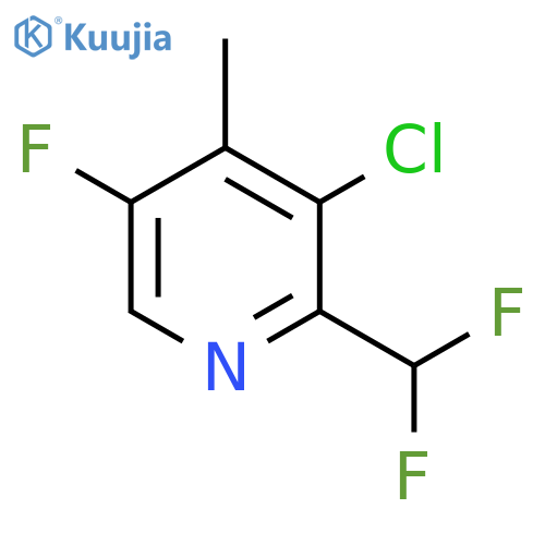 3-Chloro-2-(difluoromethyl)-5-fluoro-4-methylpyridine structure