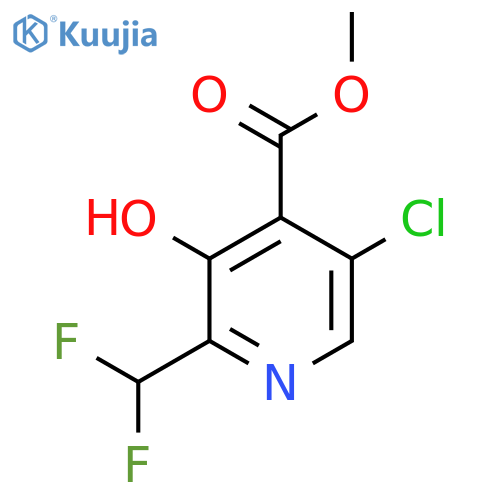 Methyl 5-chloro-2-(difluoromethyl)-3-hydroxypyridine-4-carboxylate structure
