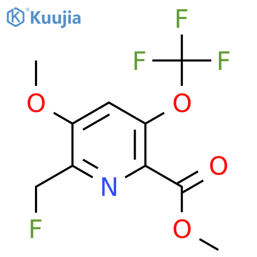 Methyl 2-(fluoromethyl)-3-methoxy-5-(trifluoromethoxy)pyridine-6-carboxylate structure