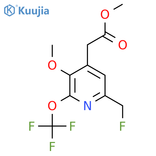 Methyl 6-(fluoromethyl)-3-methoxy-2-(trifluoromethoxy)pyridine-4-acetate structure