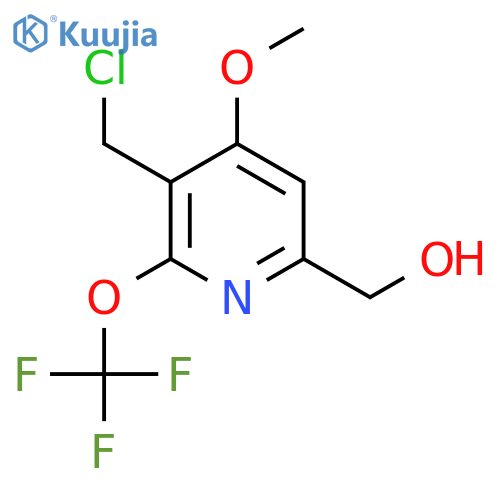 3-(Chloromethyl)-4-methoxy-2-(trifluoromethoxy)pyridine-6-methanol structure