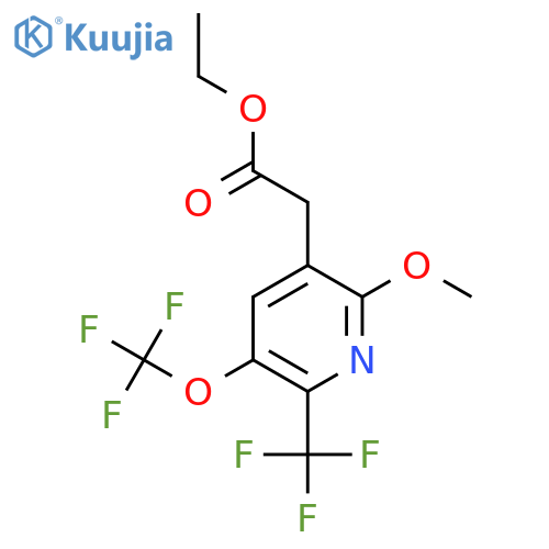 Ethyl 2-methoxy-5-(trifluoromethoxy)-6-(trifluoromethyl)pyridine-3-acetate structure