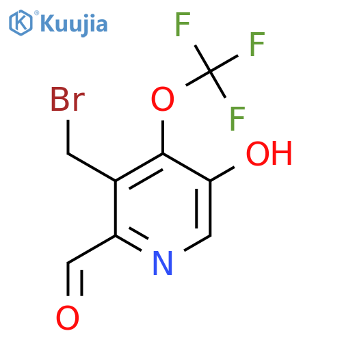 3-(Bromomethyl)-5-hydroxy-4-(trifluoromethoxy)pyridine-2-carboxaldehyde structure