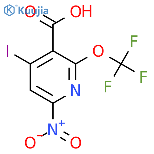 4-Iodo-6-nitro-2-(trifluoromethoxy)pyridine-3-carboxylic acid structure