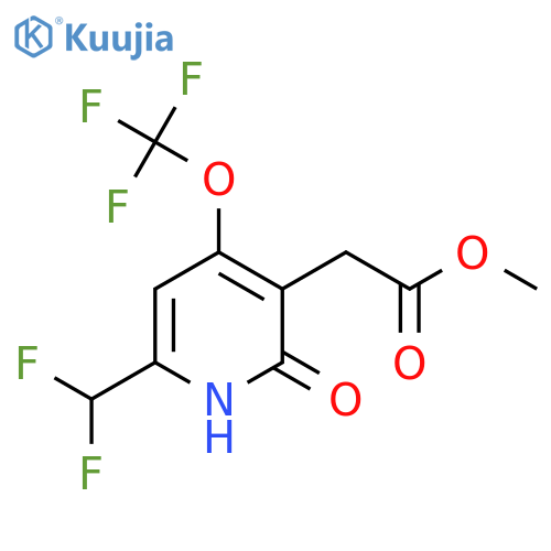 Methyl 6-(difluoromethyl)-2-hydroxy-4-(trifluoromethoxy)pyridine-3-acetate structure