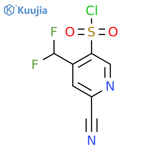 2-Cyano-4-(difluoromethyl)pyridine-5-sulfonyl chloride structure