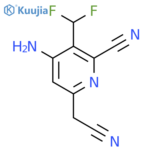 4-Amino-2-cyano-3-(difluoromethyl)pyridine-6-acetonitrile structure
