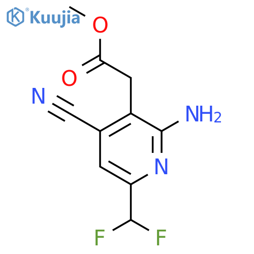 Methyl 2-amino-4-cyano-6-(difluoromethyl)pyridine-3-acetate structure