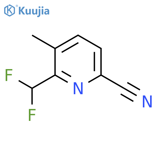 6-Cyano-2-(difluoromethyl)-3-methylpyridine structure